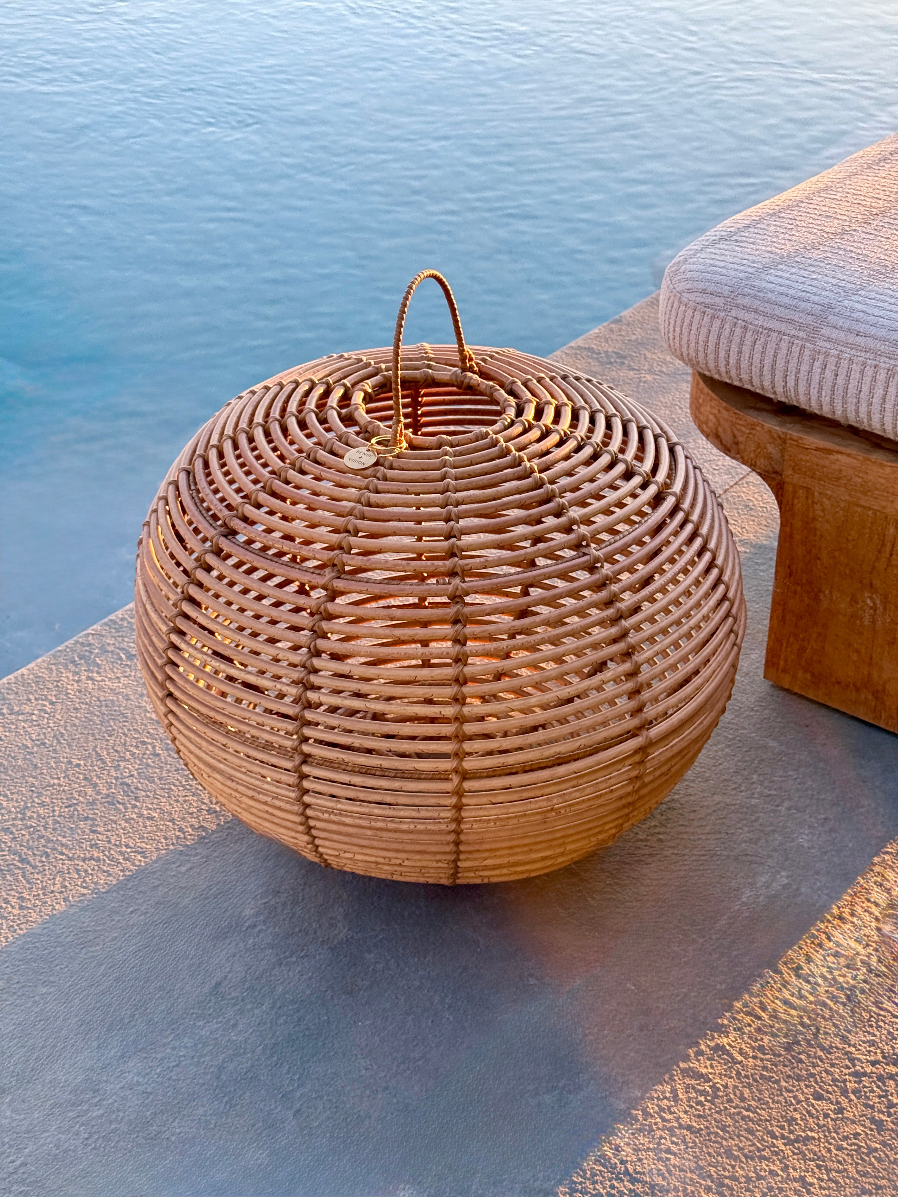 Round Natural Lantern