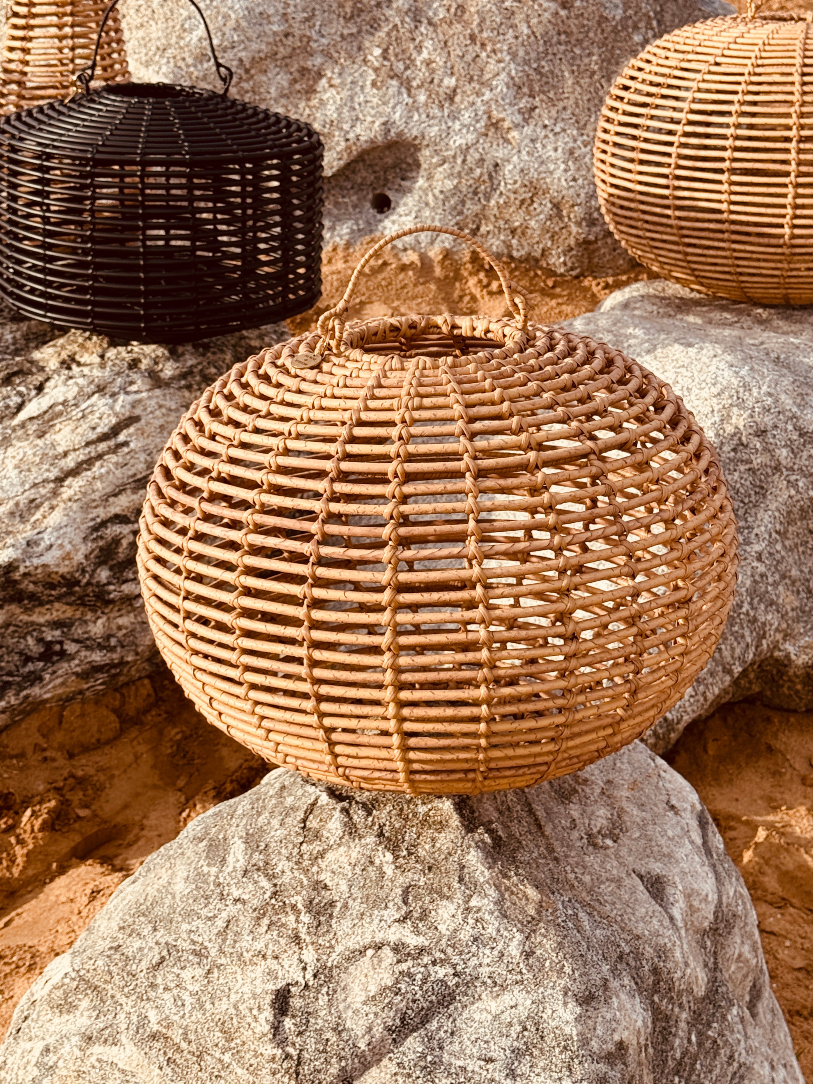 Round Natural Lantern
